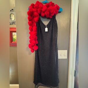 Anne Klein Black beaded Cocktail Dress